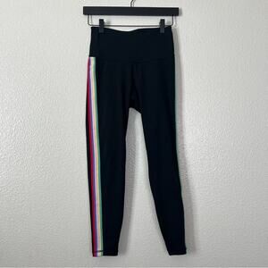 Old Navy Active Go Dry rainbow side stripe black leggings